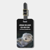 Cutest Baby Animals | Sea Otter Floating Bagagelabel (Voorkant verticaal)