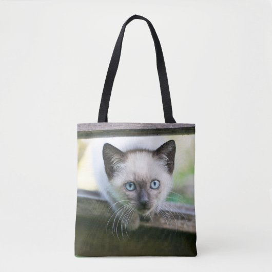 Cutest Baby Animals | Siamese Kitten Tote Bag (Voorkant)