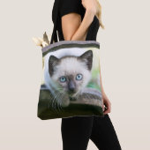 Cutest Baby Animals | Siamese Kitten Tote Bag (Dichtbij)