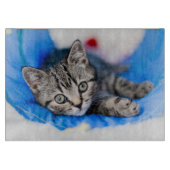 Cutest Baby Animals | Tabby Kitten in Play Tunnel Snijplank (Voorkant)