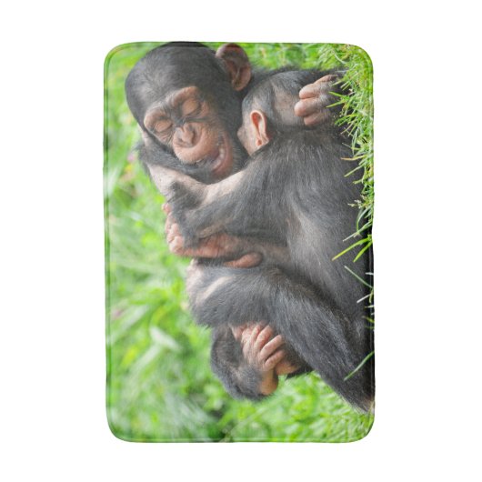 Cutest Baby Animals | Two Young Chimpanzees Badmat (Voorkant Verticaal)