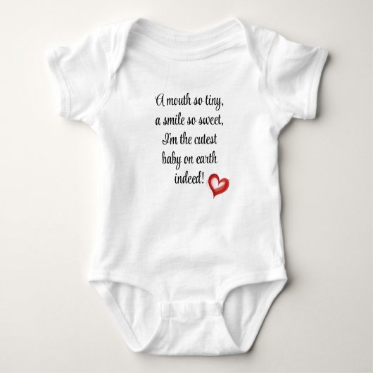 Cutest Baby On Earth, Welcome Little One, Unisex Romper (Voorkant)