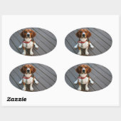 Cutest Beagle Dog Ever Ovale Sticker (Vel)