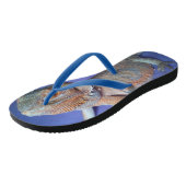 Cutest Beared Dragon Foto Blue Teenslippers (Schuin)