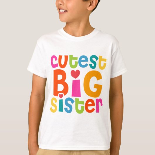 Cutest Big Sister T-shirt (Voorkant)