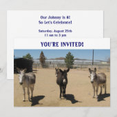 Cutest Birthday Burros Western Kaart (Voorkant / Achterkant)