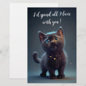 Cutest Black Kitten geeft 9 levens met u uit Briefpapier (Voorkant / Achterkant)