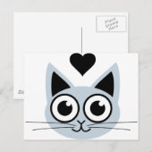 Cutest Blue Cat Briefkaart (Voorkant / Achterkant)