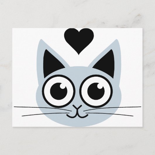 Cutest Blue Cat Briefkaart (Voorkant)