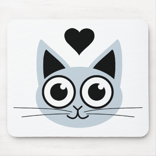Cutest Blue Cat Muismat (Voorkant)