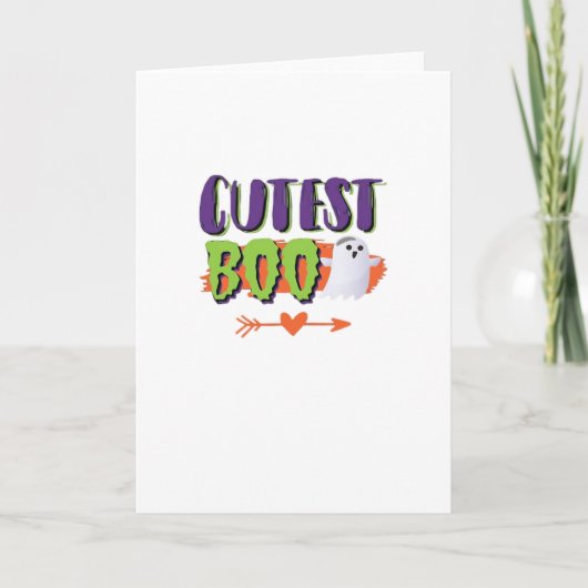 Cutest Boo Halloween Grappig Casual Kaart (Voorkant)