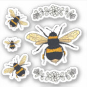 Cutest Bumblebees Tekening Sticker (Voorkant)