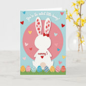Cutest Bunny Ever Greeting Card Kaart (Gele Bloem)