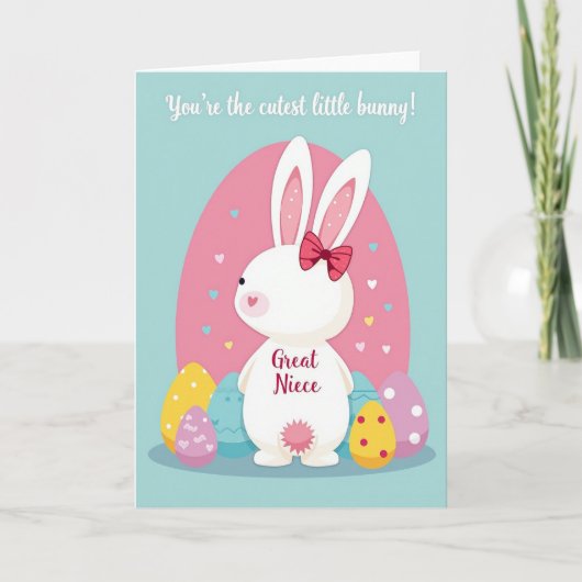 Cutest Bunny Great Niece Card Kaart (Voorkant)