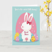 Cutest Bunny Great Niece Card Kaart (Gele Bloem)