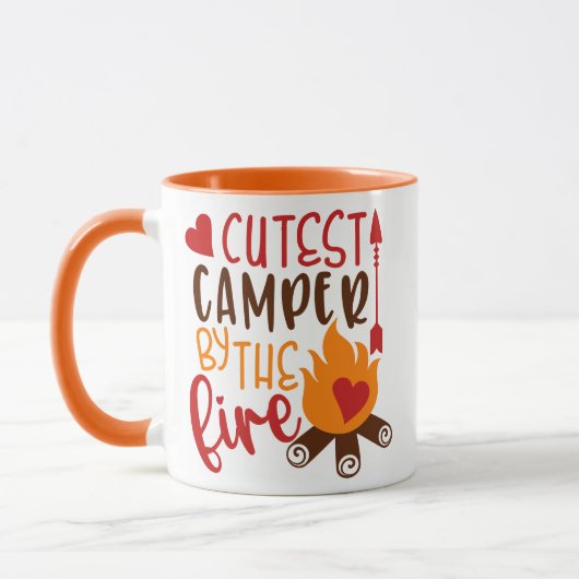 Cutest Camper by Campfire Funny Camping Mok (Links)