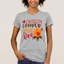Cutest Camper by Campfire Funny Camping T-shirt