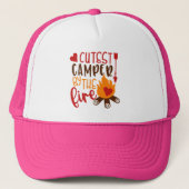 Cutest Camper by Campfire Funny Camping Trucker Pet (Voorkant)