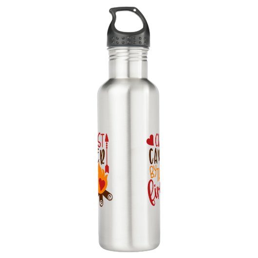 Cutest Camper by Campfire Funny Camping Waterfles (Achterkant)