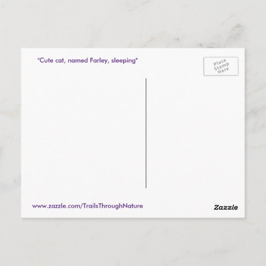 Cutest Cat Thinking of you Briefkaart (Achterkant)