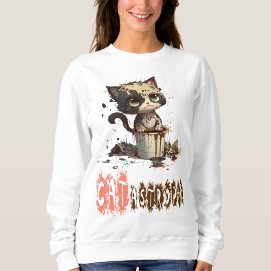 "Cutest catastrophic Kitten Chaos" Sweatshirt (Voorkant)