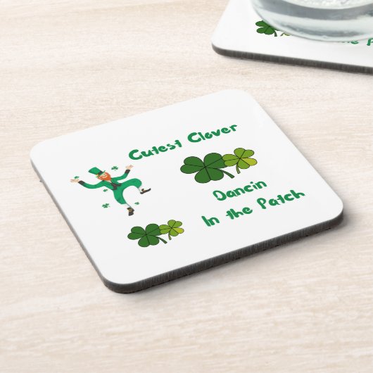 Cutest Clover, Dancin in the Patch on a Bier Onderzetter (Linkerzijde)