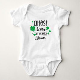 Cutest Clover in the Patch, Name ©GraphicLoveShop Romper