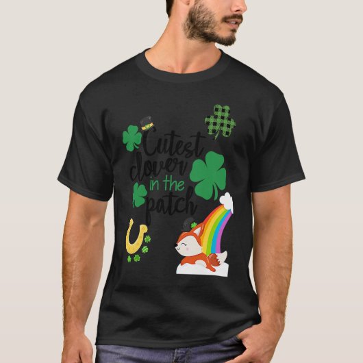 Cutest Clover In The Patch St Paddy's Day Leprecha T-shirt (Voorkant)