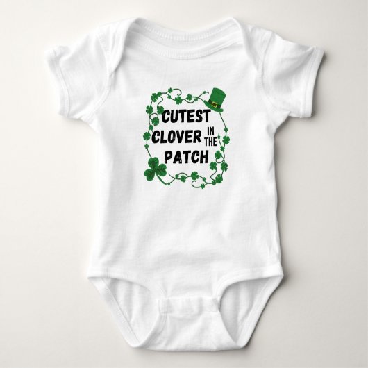 Cutest Clover in the Patch St. Patrick's Day Romper (Voorkant)