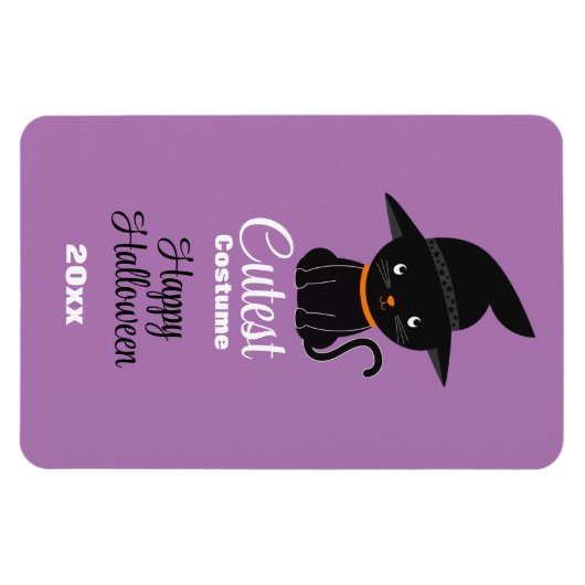Cutest Costume Black Cat Halloween Party Award Magneet (Horizontaal)