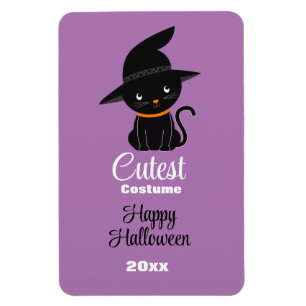 Cutest Costume Black Cat Halloween Party Award Magneet