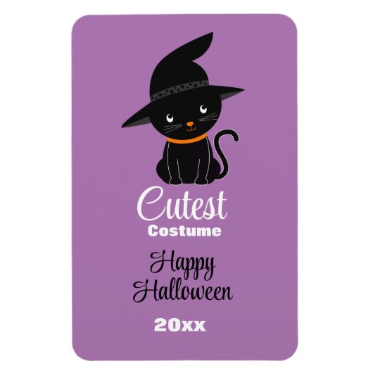 Cutest Costume Black Cat Halloween Party Award Magneet (Verticaal)