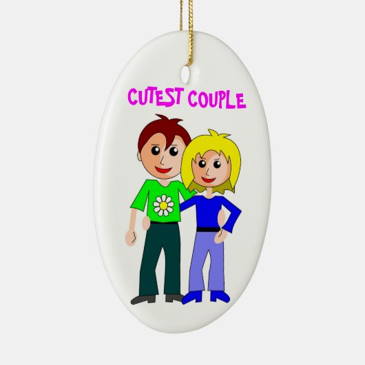 CUTEST COUPLE KERAMISCH ORNAMENT (Rechts)