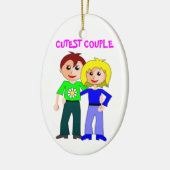 CUTEST COUPLE KERAMISCH ORNAMENT (Links)