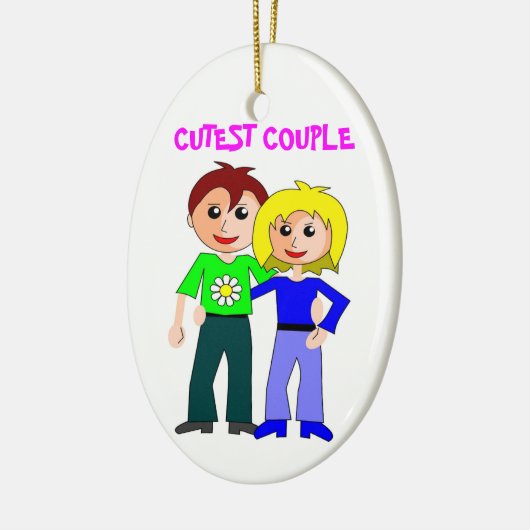 CUTEST COUPLE KERAMISCH ORNAMENT (Links)