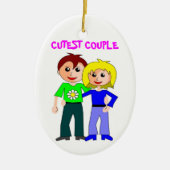 CUTEST COUPLE KERAMISCH ORNAMENT (Voorkant)