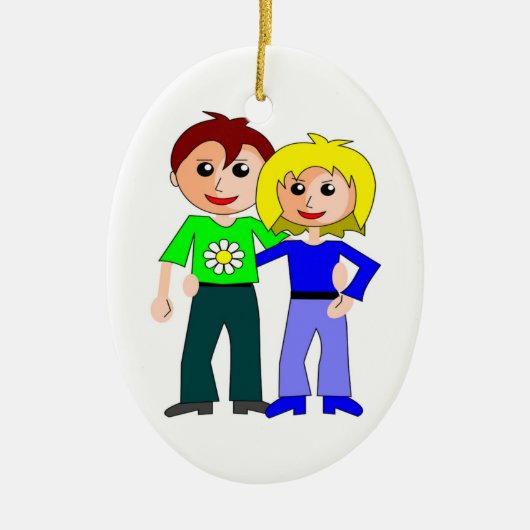 CUTEST COUPLE KERAMISCH ORNAMENT (Voorkant)