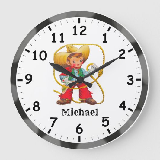 Cutest Cowboy Ever! Personaliseren Grote Klok (Voorkant)