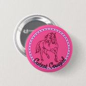 Cutest Cowgirl Ronde Button 5,7 Cm (Voorkant /achterkant)