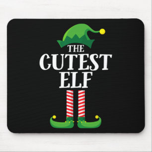 Cutest Elf Matching Family Group kerstparty E Muismat