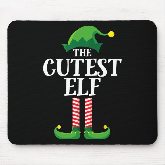 Cutest Elf Matching Family Group kerstparty E Muismat (Voorkant)