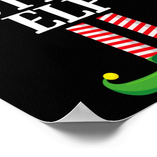 Cutest Elf Matching Family Group kerstparty E Poster (Hoek)