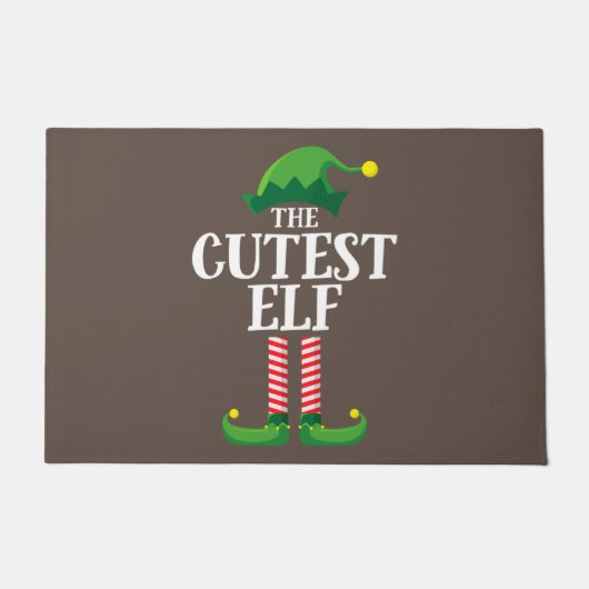 Cutest Elf Matching Family-kerstfeest Deurmat (Voorkant)