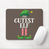Cutest Elf Matching Family-kerstfeest Muismat (Met muis)