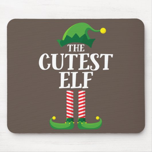 Cutest Elf Matching Family-kerstfeest Muismat (Voorkant)