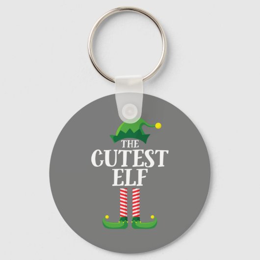 Cutest Elf Matching Family-kerstfeest Sleutelhanger (Voorkant)