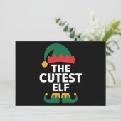 Cutest Elf Matching Family Kerstmis Feestdagenkaart (Staand voorkant)