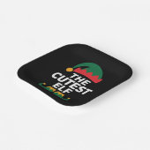 Cutest Elf Matching Family Kerstmis Papieren Bordje (Gebogen)