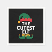 Cutest Elf Matching Family Kerstmis Servet (Voorkant)