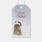 Cutest Ever Holiday Gift Labels Chipmunk en Snow Cadeaulabel (Voorkant)